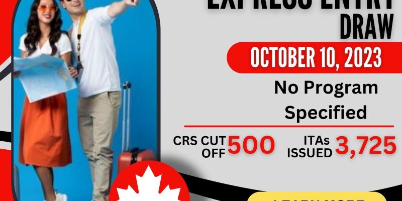 Express Entry Draw of October 2023 Issues 3725 ITAs